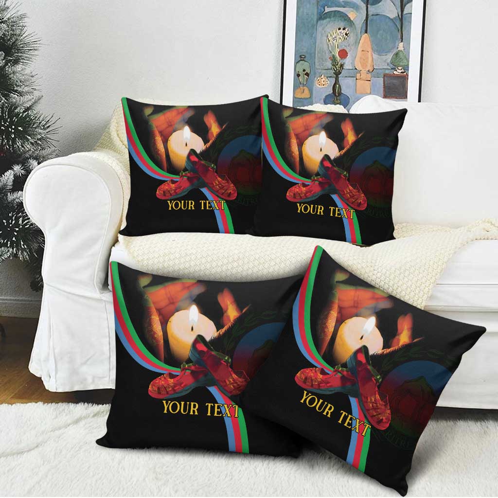 Personalized Afro-Eritrea Maelti Siwuat Pillow Cover Candle Vigil Glory To Our Martyrs Eritrea