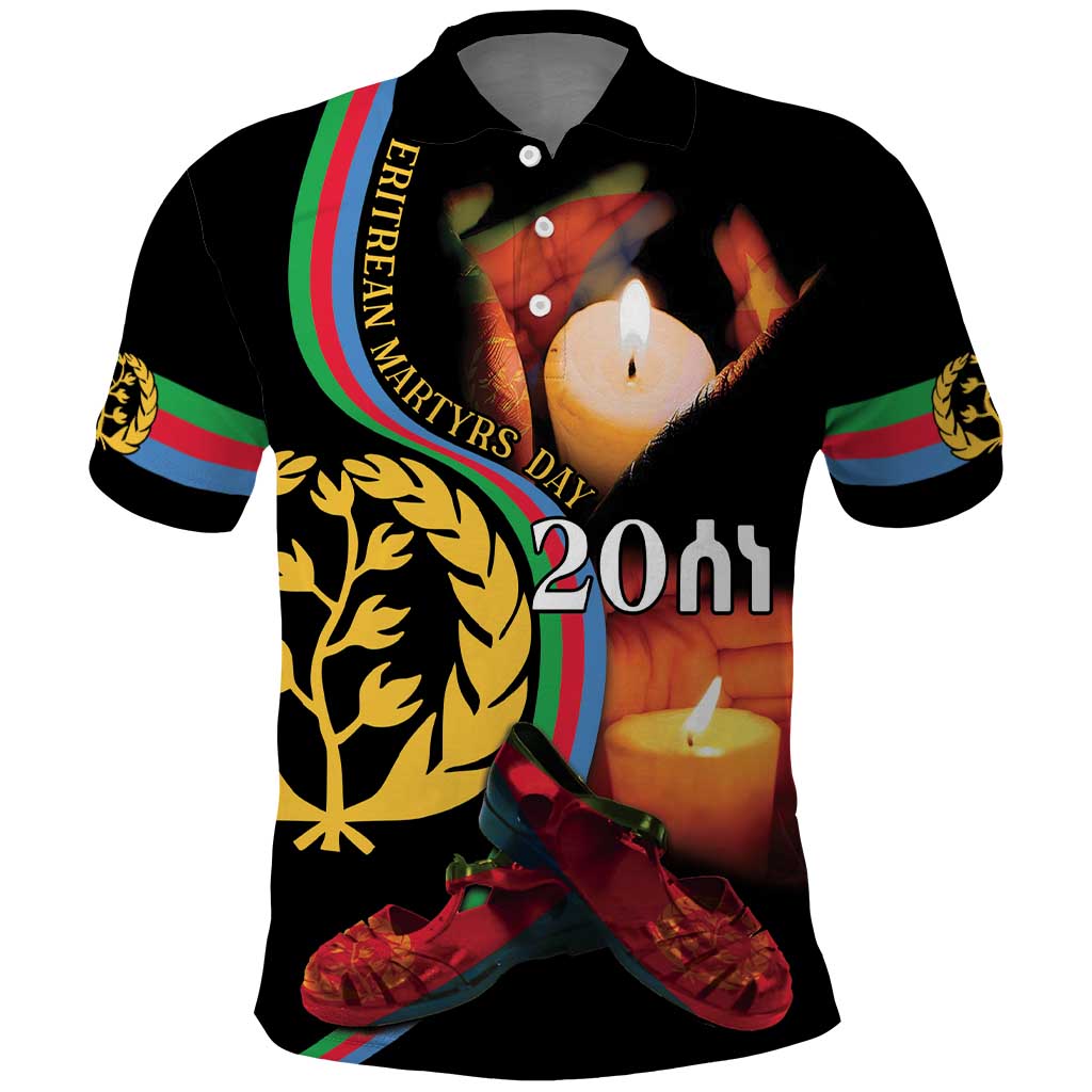 Personalized Afro-Eritrea Maelti Siwuat Polo Shirt Candle Vigil Glory To Our Martyrs Eritrea