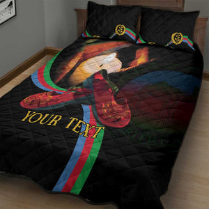 Personalized Afro-Eritrea Maelti Siwuat Quilt Bed Set Candle Vigil Glory To Our Martyrs Eritrea