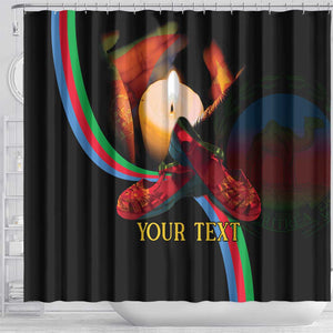 Personalized Afro-Eritrea Maelti Siwuat Shower Curtain Candle Vigil Glory To Our Martyrs Eritrea