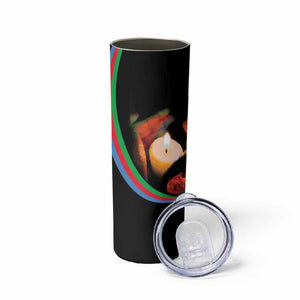 Personalized Afro-Eritrea Maelti Siwuat Skinny Tumbler Candle Vigil Glory To Our Martyrs Eritrea