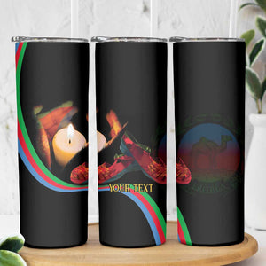 Personalized Afro-Eritrea Maelti Siwuat Skinny Tumbler Candle Vigil Glory To Our Martyrs Eritrea