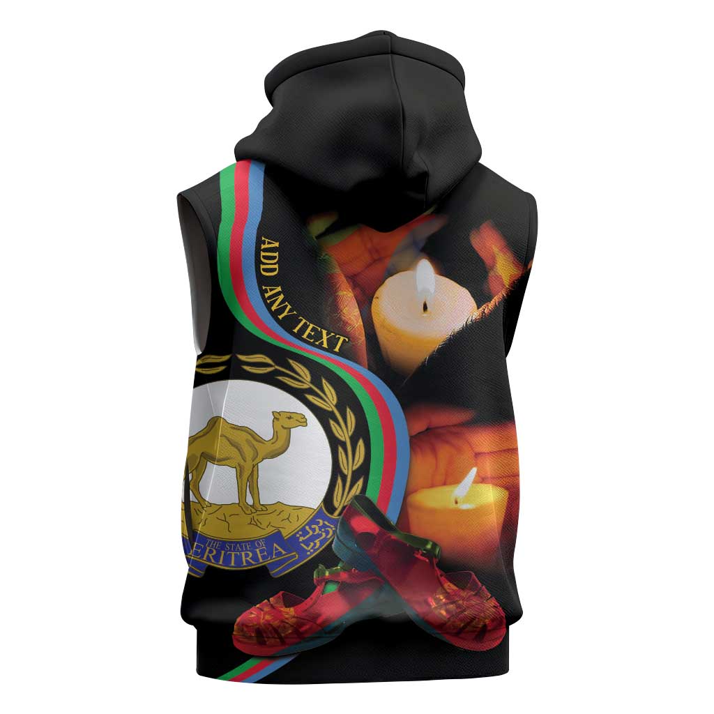Personalized Afro-Eritrea Maelti Siwuat Sleeveless Hoodie Candle Vigil Glory To Our Martyrs Eritrea - African Pride