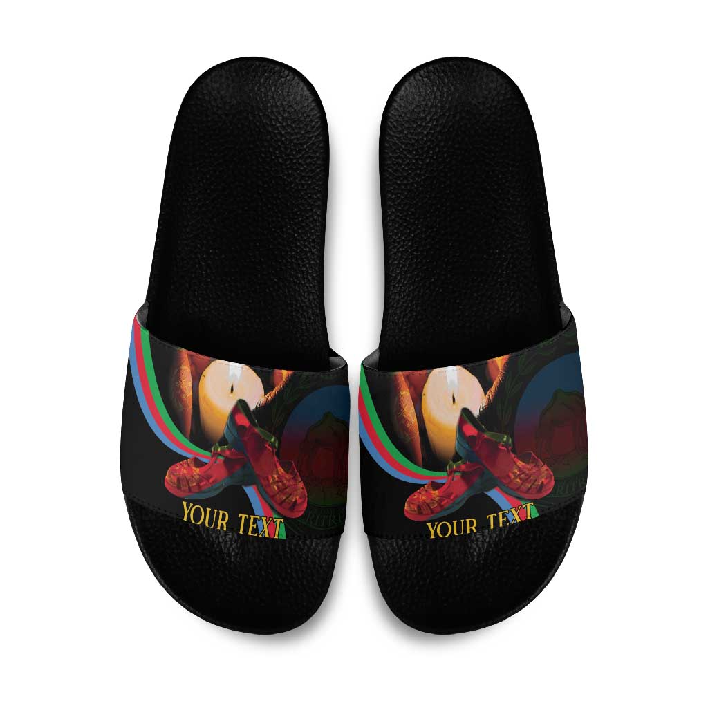 Personalized Afro-Eritrea Maelti Siwuat Slide Sandals Candle Vigil Glory To Our Martyrs Eritrea