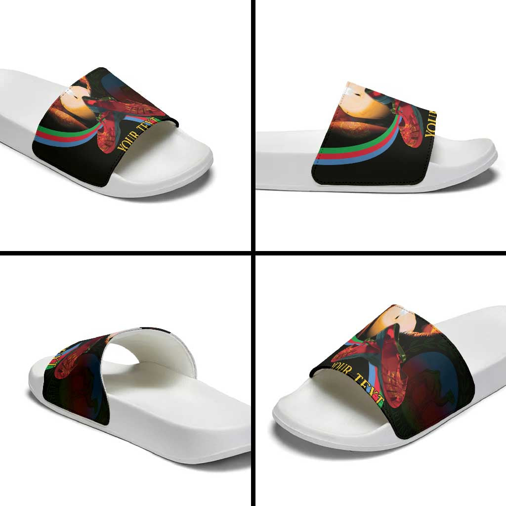 Personalized Afro-Eritrea Maelti Siwuat Slide Sandals Candle Vigil Glory To Our Martyrs Eritrea