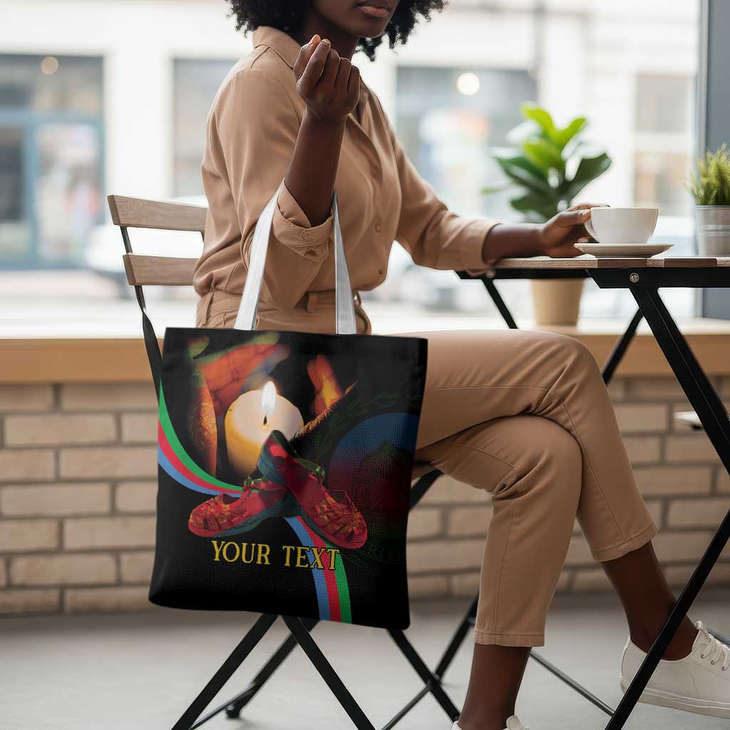 Personalized Afro-Eritrea Maelti Siwuat Tote Bag Candle Vigil Glory To Our Martyrs Eritrea