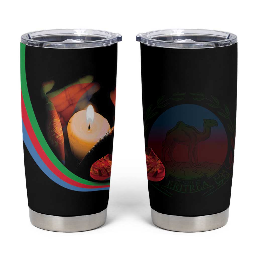 Personalized Afro-Eritrea Maelti Siwuat Tumbler Cup Candle Vigil Glory To Our Martyrs Eritrea