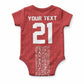 World Football 2026 Egypt Custom Baby Onesie Red Ancient Egyptian Hieroglyphs