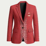 World Football 2026 Egypt Custom Blazer Red Ancient Egyptian Hieroglyphs - African Pride