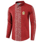 World Football 2026 Egypt Custom Button Sweatshirt Red Ancient Egyptian Hieroglyphs