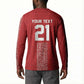 World Football 2026 Egypt Custom Button Sweatshirt Red Ancient Egyptian Hieroglyphs