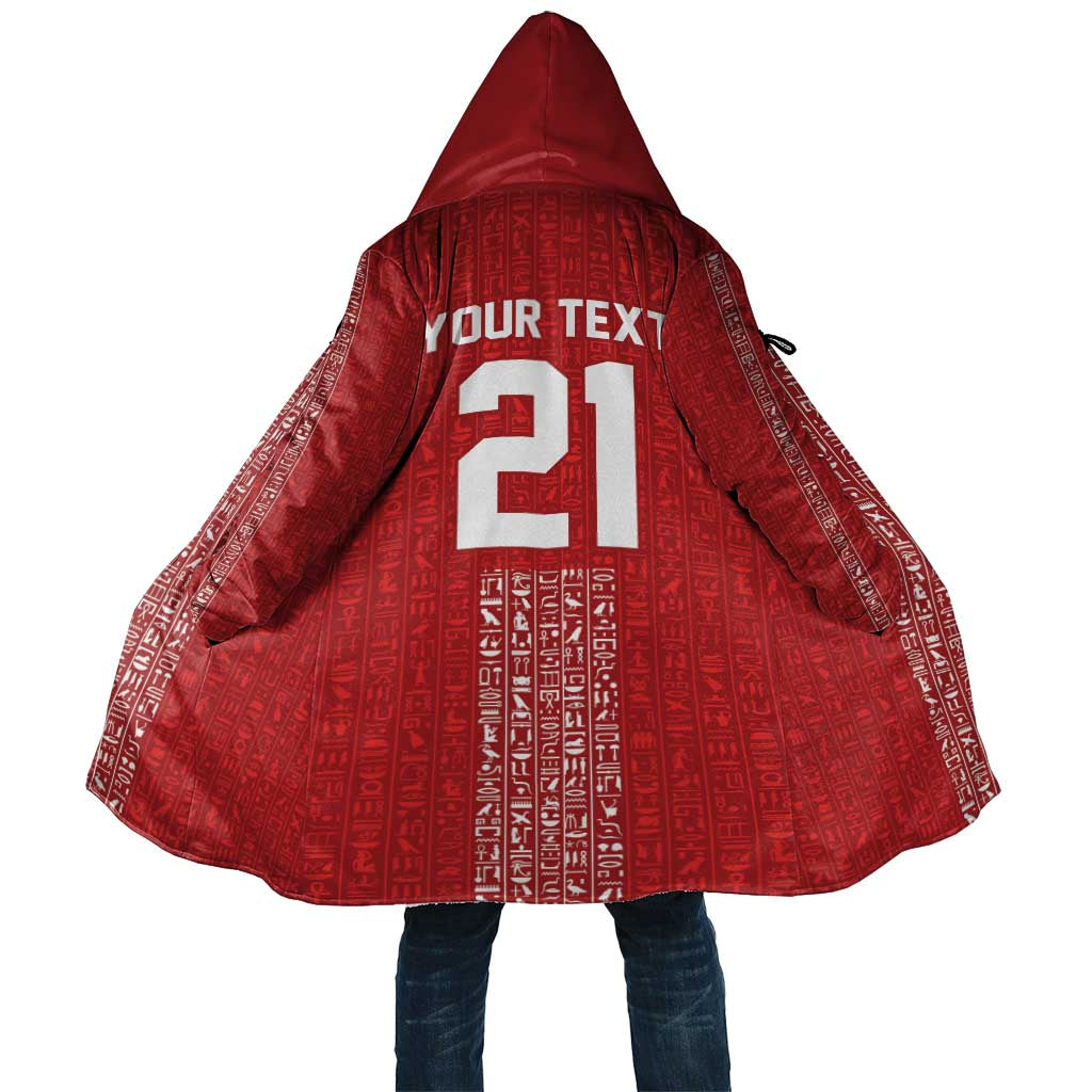 World Football 2026 Egypt Custom Cloak Red Ancient Egyptian Hieroglyphs - African Pride