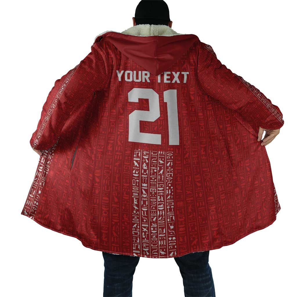 World Football 2026 Egypt Custom Cloak Red Ancient Egyptian Hieroglyphs - African Pride