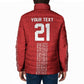 World Football 2026 Egypt Custom Padded Jacket Red Ancient Egyptian Hieroglyphs - African Pride