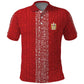 World Football 2026 Egypt Custom Polo Shirt Red Ancient Egyptian Hieroglyphs LT9