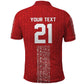 World Football 2026 Egypt Custom Polo Shirt Red Ancient Egyptian Hieroglyphs LT9
