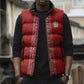 World Football 2026 Egypt Custom Sleeveless Puffer Jacket Red Ancient Egyptian Hieroglyphs - African Pride
