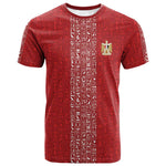 World Football 2026 Egypt Custom T shirt Red Ancient Egyptian Hieroglyphs LT9