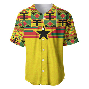 World Football 2026 Ghana Custom Baseball Jersey Black Stars African Kente Pattern LT9