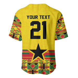 World Football 2026 Ghana Custom Baseball Jersey Black Stars African Kente Pattern LT9