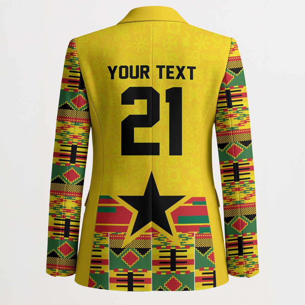 World Football 2026 Ghana Custom Blazer Black Stars African Kente Pattern - African Pride