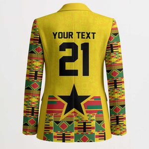 World Football 2026 Ghana Custom Blazer Black Stars African Kente Pattern - African Pride