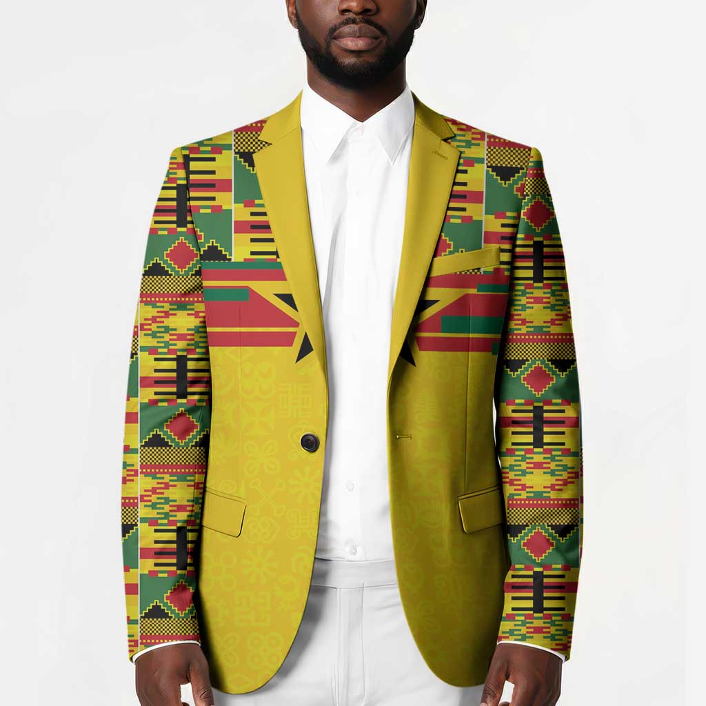 World Football 2026 Ghana Custom Blazer Black Stars African Kente Pattern - African Pride