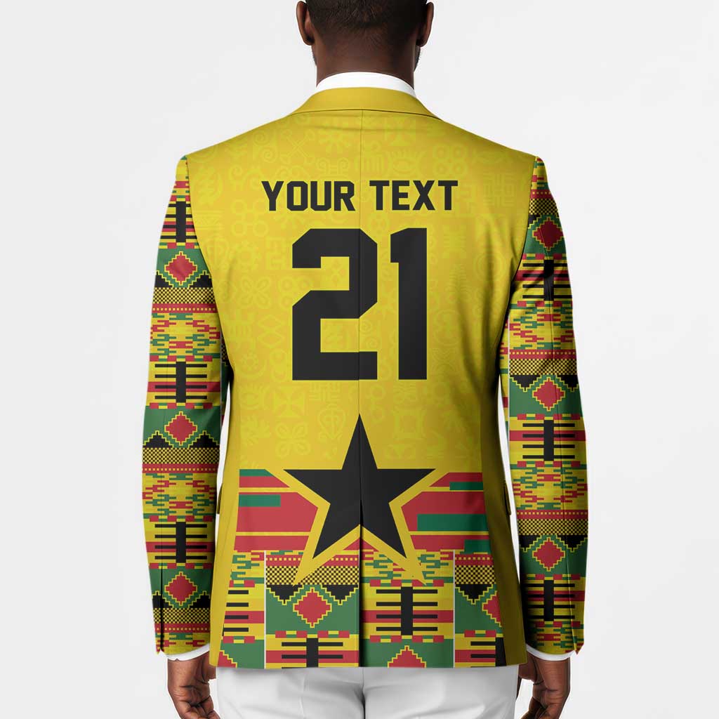 World Football 2026 Ghana Custom Blazer Black Stars African Kente Pattern - African Pride