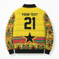 World Football 2026 Ghana Custom Bomber Puffer Jacket Black Stars African Kente Pattern - African Pride