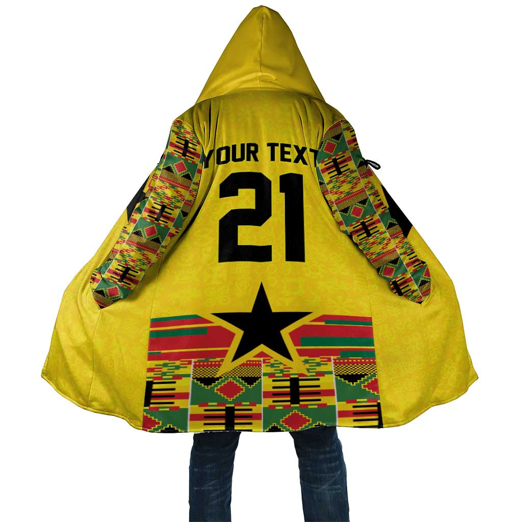 World Football 2026 Ghana Custom Cloak Black Stars African Kente Pattern - African Pride