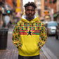 World Football 2026 Ghana Custom Hoodie Black Stars African Kente Pattern - African Pride