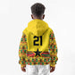 World Football 2026 Ghana Custom Kid Hoodie Black Stars African Kente Pattern - African Pride