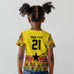 World Football 2026 Ghana Custom Kid T shirt Black Stars African Kente Pattern LT9