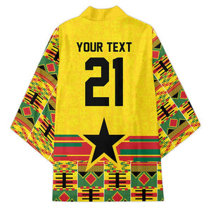 World Football 2026 Ghana Custom Kimono Black Stars African Kente Pattern - African Pride