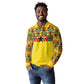 World Football 2026 Ghana Custom Long Sleeve Polo Shirt Black Stars African Kente Pattern - African Pride