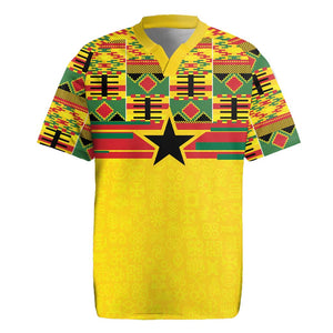 World Football 2026 Ghana Custom Rugby Jersey Black Stars African Kente Pattern LT9