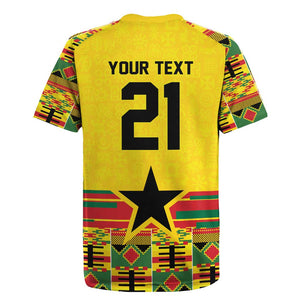 World Football 2026 Ghana Custom Rugby Jersey Black Stars African Kente Pattern LT9