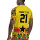 World Football 2026 Ghana Custom Rugby Jersey Black Stars African Kente Pattern LT9