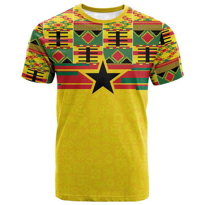 World Football 2026 Ghana Custom T shirt Black Stars African Kente Pattern LT9