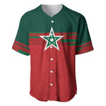 World Football 2026 Morocco Custom Baseball Jersey African Geometric Red Pattern LT9