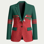 World Football 2026 Morocco Custom Blazer African Geometric Red Pattern - African Pride