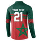 World Football 2026 Morocco Custom Button Sweatshirt African Geometric Red Pattern