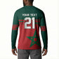 World Football 2026 Morocco Custom Button Sweatshirt African Geometric Red Pattern