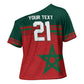 World Football 2026 Morocco Custom Cross Shoulder Shirt African Geometric Red Pattern - African Pride