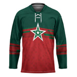 World Football 2026 Morocco Custom Hockey Jersey African Geometric Red Pattern - African Pride