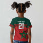 World Football 2026 Morocco Custom Kid T shirt African Geometric Red Pattern LT9