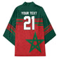 World Football 2026 Morocco Custom Kimono African Geometric Red Pattern - African Pride