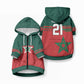 World Football 2026 Morocco Custom Pet Hoodie African Geometric Red Pattern