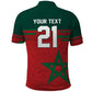 World Football 2026 Morocco Custom Polo Shirt African Geometric Red Pattern LT9