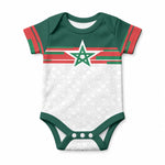 World Football 2026 Morocco Custom Baby Onesie African Geometric White Pattern